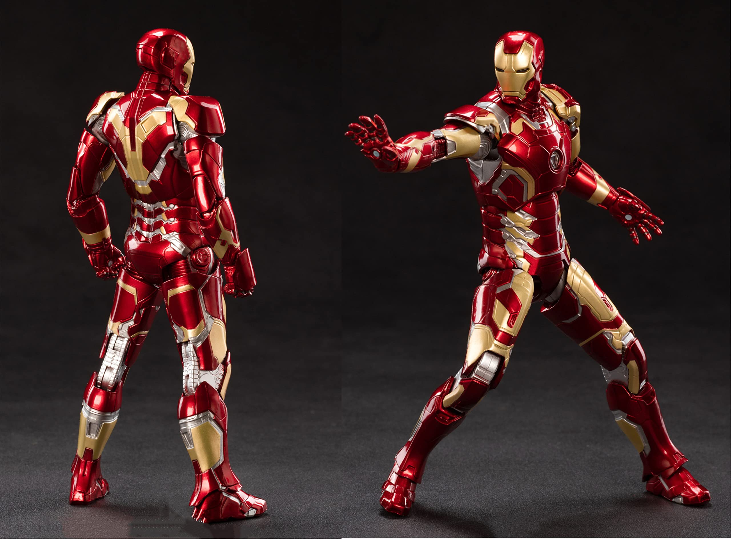 LonullyMege Ironman Action Figures Set 2 Pack Metal Painting All Joints Movable 7 Inch Collectible Model Toys (MK42 & MK43)