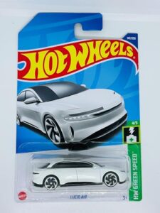 hot wheels 2022 - lucid air - white - hw green speed 4/5 - 147/250