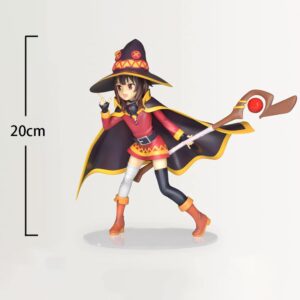 QAHEART Anime Megumin/Aqua Action Figure Model Statue Collectibles Toy Desktop Ornaments (20cm, Megumin-C)