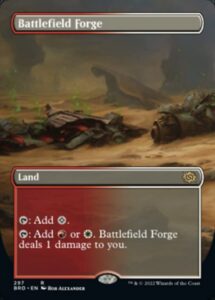 magic: the gathering - battlefield forge (297) - borderless - foil - the brothers' war