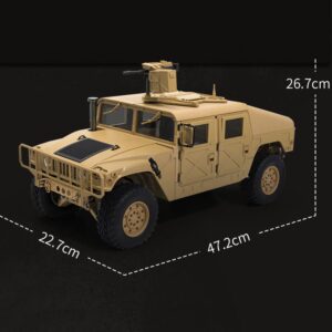 QIYHBVR 16 Channels RC Car 1/10 Scale Remote Control Crawler Truck Simulation Military Truck 4x4 Offroad Vehicle Electric Toy Vehicle Gift for Adults and Kids Boys.