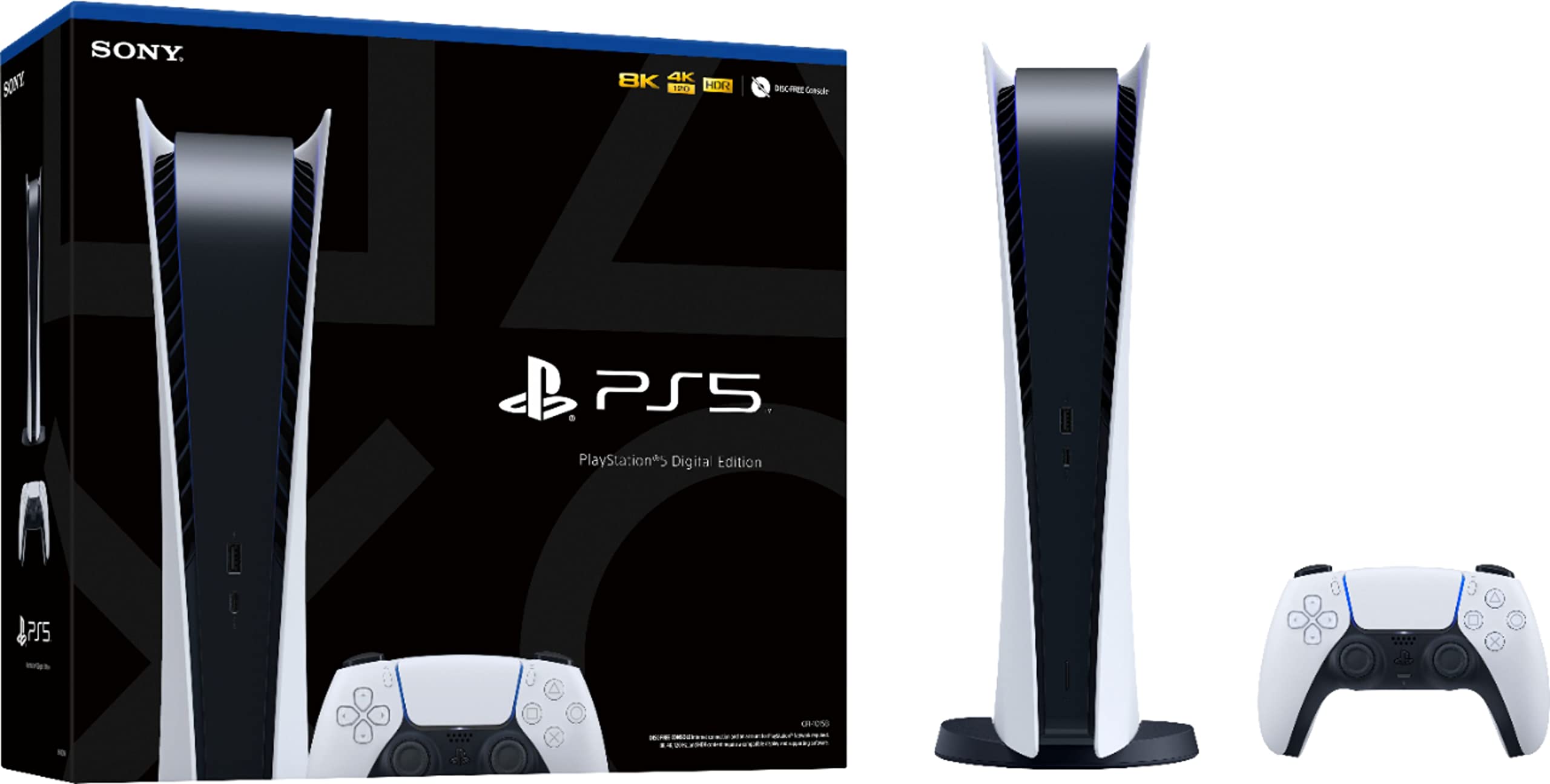 Sony Playstation 5 Digital Edition PS5 Console. (Disc `Free)