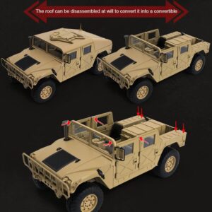 QIYHBVR 16 Channels RC Car 1/10 Scale Remote Control Crawler Truck Simulation Military Truck 4x4 Offroad Vehicle Electric Toy Vehicle Gift for Adults and Kids Boys.