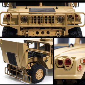 QIYHBVR 16 Channels RC Car 1/10 Scale Remote Control Crawler Truck Simulation Military Truck 4x4 Offroad Vehicle Electric Toy Vehicle Gift for Adults and Kids Boys.