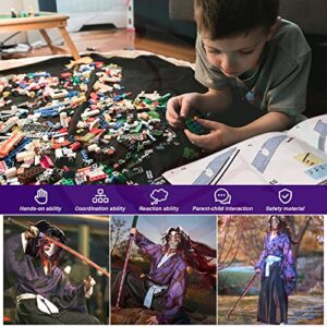 Jorumo Demon Slayer Sword Building Set, 39in Kokushibo Sword Building Block with Scabbard and Stand, Handmade Cosplay Anime Sword Toy Building Set for Collecting and Gifting, 789 pcs