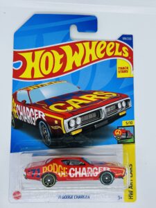 hot wheels 2022 - '71 dodge charger - red - art cars - 5/10-109/250