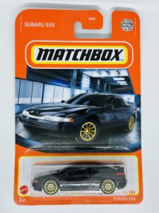 matchbox 2022 - subaru svx - black pearl - 88/100 - mint/nrmint ships bubble wrapped in a box