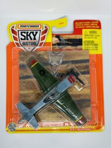 matchbox 2022 - sky busters - p-51 mustang - tiger shark - 30/33 - plane - mint/nrmint ships bubble wrapped in a box