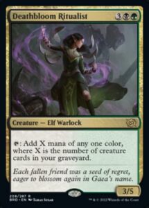 magic: the gathering - deathbloom ritualist (208) - the brothers' war