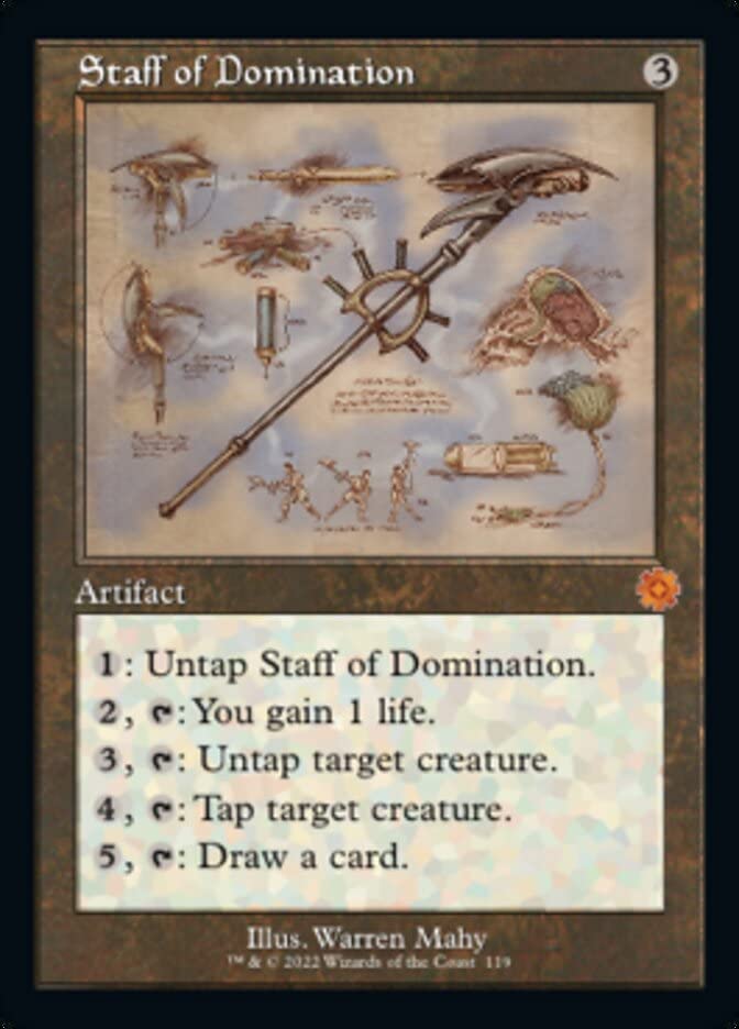 Magic: the Gathering - Staff of Domination (119) - Schematic - The Brothers' War Retro Artifacts