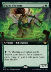 magic: the gathering - fauna shaman (346) - extended art - the brothers' war