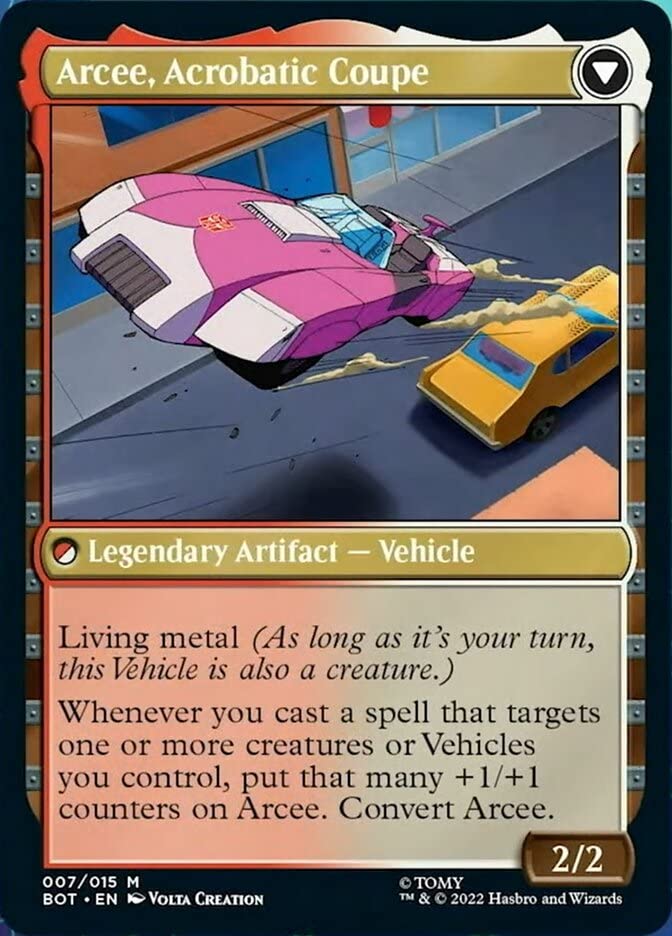 Magic The Gathering - Arcee, Sharpshooter // Arcee, Acrobatic Coupe (007) - Transformers Multicolored