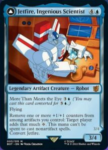 magic: the gathering - jetfire, ingenious scientist // jetfire, air guardian (003) - transformers