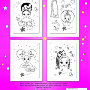 Black Girl Coloring Book: For African American Girls Ages 4-8 | Coloring Pages For Brown And Black Girls With Curly And Natural Hair In Fun, Style, Beauty And Fashion!