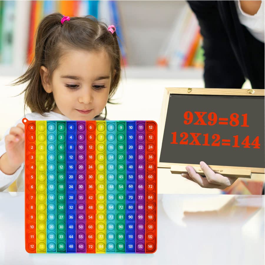 12x12Multiplication Table- Multiplication Game-Multiplication Learning Games-Math Toys -Multiplication Pop-12x12 Math Manipulatives-Fingertip Stress Relief Toy