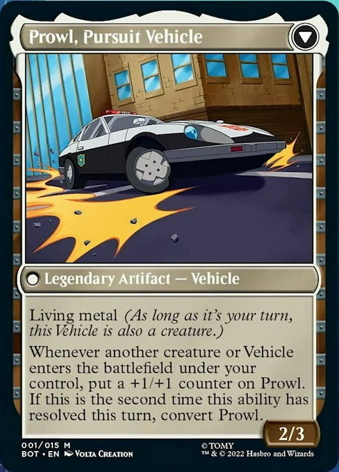 Magic: the Gathering - Prowl, Stoic Strategist // Prowl, Pursuit Vehicle (001) - Transformers