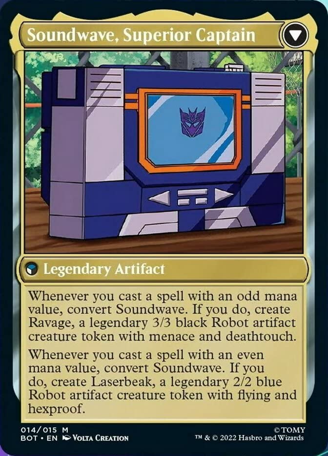 Magic: the Gathering - Soundwave, Sonic Spy // Soundwave, Superior Captain (014) - Transformers