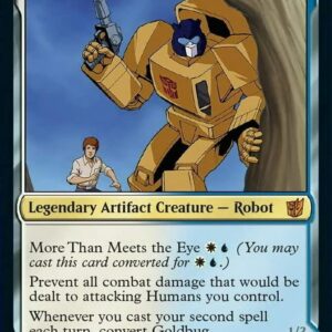 Magic: the Gathering - Goldbug, Humanity's Ally // Goldbug, Scrappy Scout (011) - Transformers