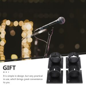 Vaguelly 4Pcs Microphone Holders Microphone Clips Microphone Wall Holder Microphone Hook Holder Wall Mount Mic Clamps