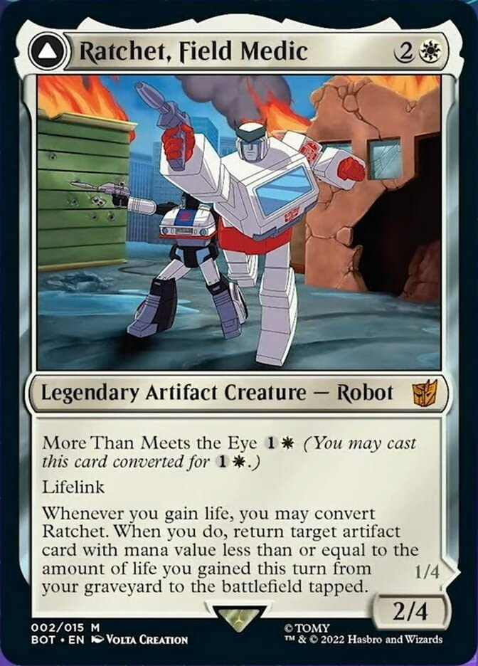 Magic: the Gathering - Ratchet, Field Medic // Ratchet, Rescue Racer (002) - Foil - Transformers