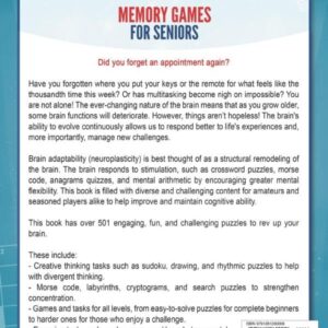 Memory Games for Seniors: A Large Print XXL Puzzle Activity Book with 501 Exciting and Funny Brain Exercises to Increase Cognitive Abilities [The Smart Senior Adult's Gift]