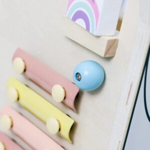 Hopscotch Squad Sit-to-Stand Learning Walker Unicorn Themed Interactive Wooden Push & Pull Baby Walker with Multiple Activities to Develop Motor Skills