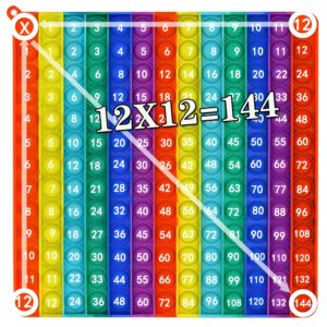 12x12Multiplication Table- Multiplication Game-Multiplication Learning Games-Math Toys -Multiplication Pop-12x12 Math Manipulatives-Fingertip Stress Relief Toy