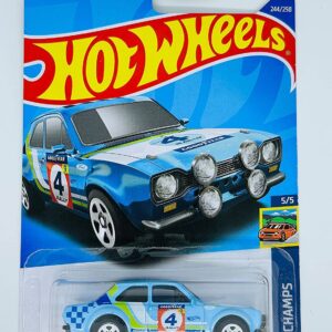 Hot Wheels 2022 - '70 Ford Escort RS1600 - Rally Champs - Blue - Good Year - Mint/NrMint Ships Bubble Wrapped in a Box