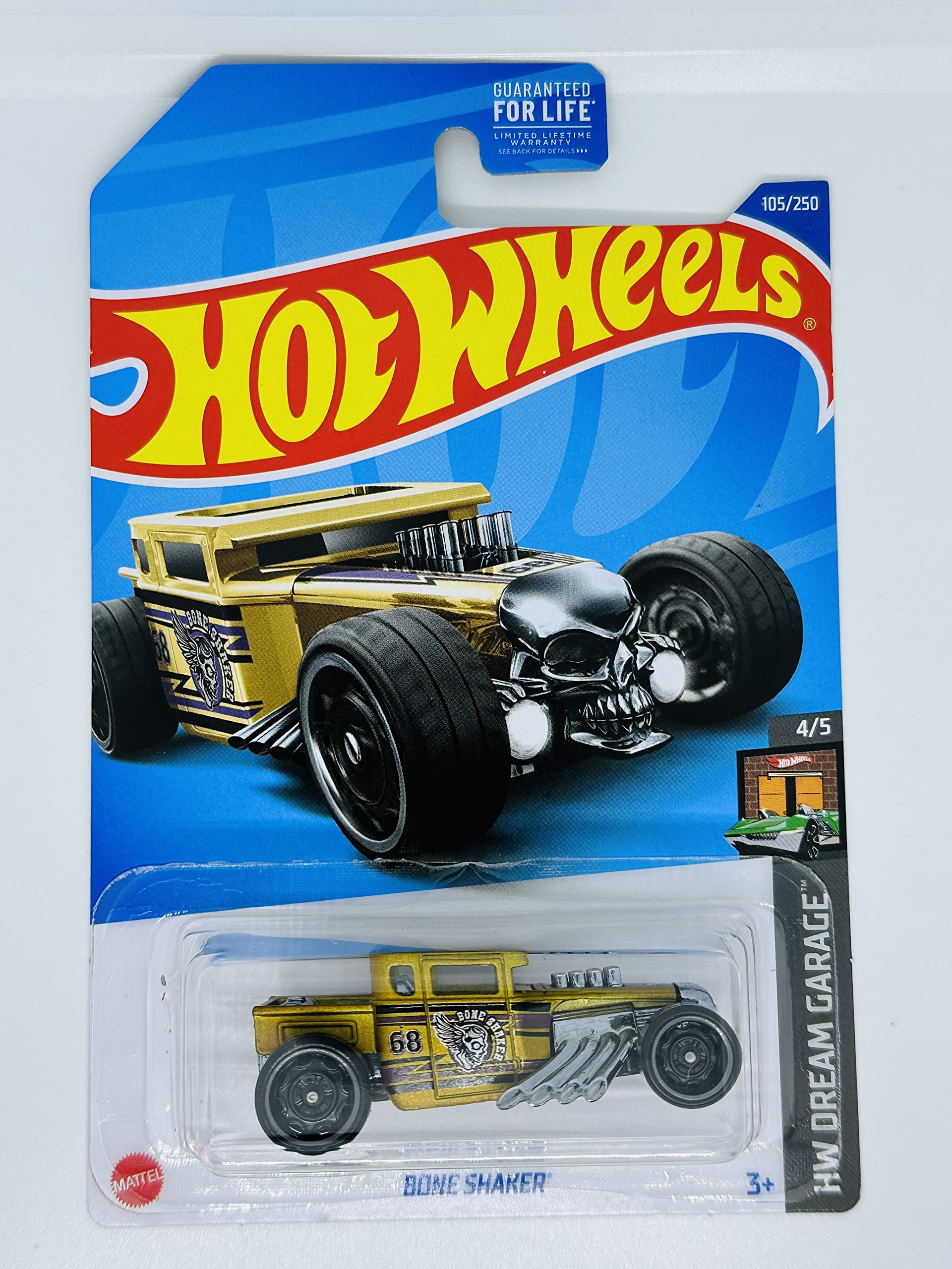 Hot Wheels 2022 - Bone Shaker - Gold - HW Dream Garage 4/5 - Skull Wing