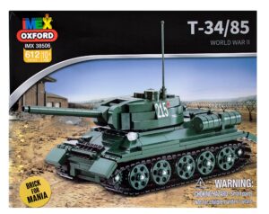 imex oxford t34/85 russian medium tank brick building set (612pc)