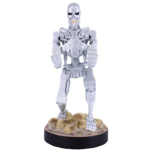 Exquisite Gaming: Terminator T-800 - Original Mobile Phone & Gaming Controller Holder, Device Stand, Cable Guys, Licensed Figure