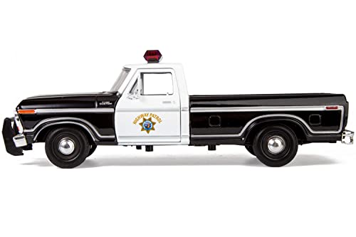 Motormax All Star Toys Exclusive 1979 Ford F-150 California Highway Patrol CHP Police Pickup Truck 1:24 Diecast Law Enforcement Model Car 76987