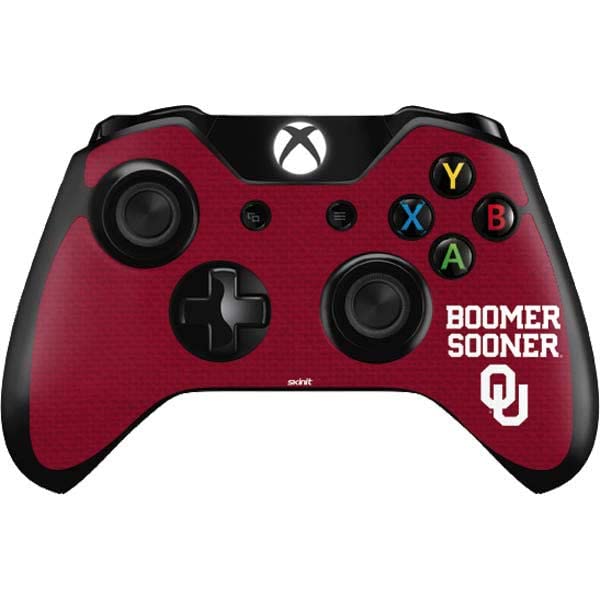 Skinit Decal Gaming Skin Compatible with Xbox One Controller - Officially Licensed College Boomer Sooner Design