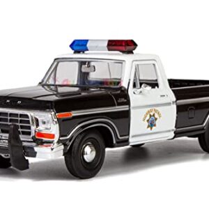 Motormax All Star Toys Exclusive 1979 Ford F-150 California Highway Patrol CHP Police Pickup Truck 1:24 Diecast Law Enforcement Model Car 76987