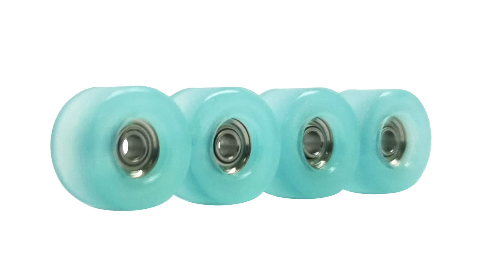 SAIKOOWA 4pcs Apex 68D Urethane Fingerboard Wheels,7.5mm Diameter -ABEC-9 Ultra Spin Chrome Steel Bearings with 1pcs Fingerboard Tool (Transparent Blue)