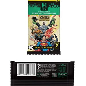 HRO DC Comics Unlock The Multiverse | Chapter 2: 2-Pack Premium Booster Pack, Hybrid NFT Trading Cards, 14 Trading Cards (10035876-0001)