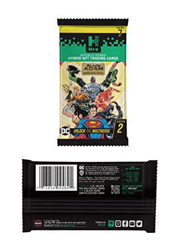 HRO DC Comics Unlock The Multiverse | Chapter 2: 2-Pack Premium Booster Pack, Hybrid NFT Trading Cards, 14 Trading Cards (10035876-0001)