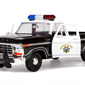 Motormax All Star Toys Exclusive 1979 Ford F-150 California Highway Patrol CHP Police Pickup Truck 1:24 Diecast Law Enforcement Model Car 76987