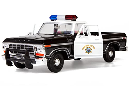 Motormax All Star Toys Exclusive 1979 Ford F-150 California Highway Patrol CHP Police Pickup Truck 1:24 Diecast Law Enforcement Model Car 76987