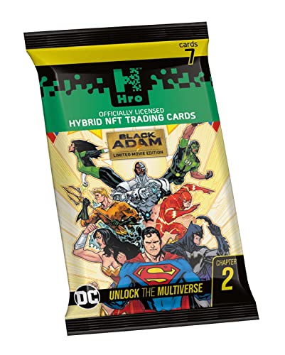 HRO DC Comics Unlock The Multiverse | Chapter 2: 2-Pack Premium Booster Pack, Hybrid NFT Trading Cards, 14 Trading Cards (10035876-0001)