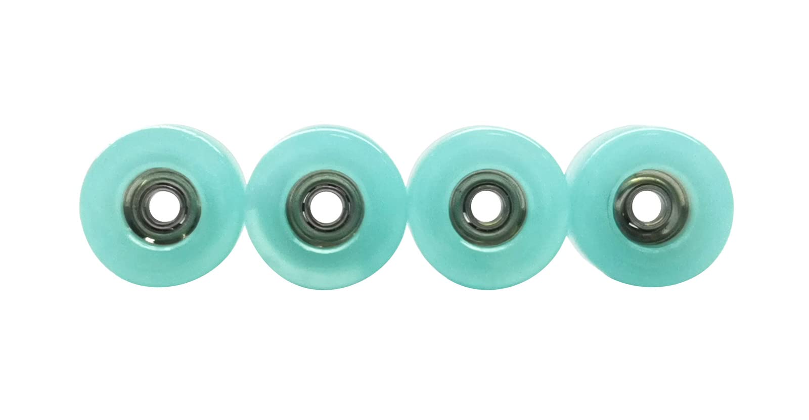 SAIKOOWA 4pcs Apex 68D Urethane Fingerboard Wheels,7.5mm Diameter -ABEC-9 Ultra Spin Chrome Steel Bearings with 1pcs Fingerboard Tool (Transparent Blue)