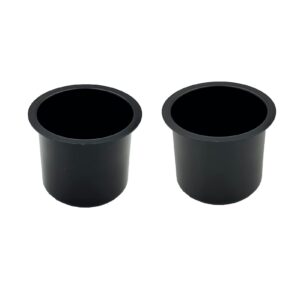 seetooogames jumbo aluminum drop-in poker table cup holder insert (pack of 2) (black)