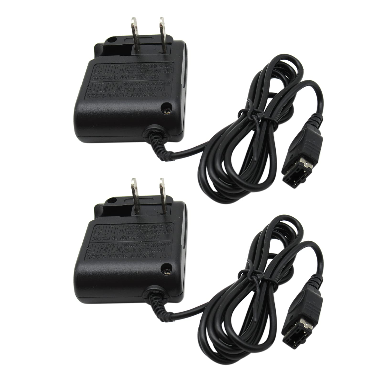 2 Set Wall Adapter Charger Power Replacement Compatible with Nintendo DS Game Boy Advance GBA SP NTR-002