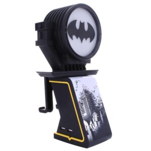 exquisite gaming led ikons: dc comics batman bat signal-charging phone & controller holder - light up gaming controller/ mobile phone/ device charging holder, includes 4'charging cable (cgikdc400483)