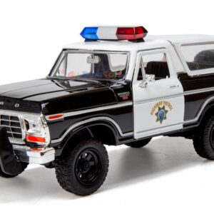 All Star Toys Exclusive 1978 Ford Bronco Ranger XLT California Highway Patrol CHP Police 1:24 Diecast Model Car Law Enforcement Motormax 76985 (Highway Patrol)