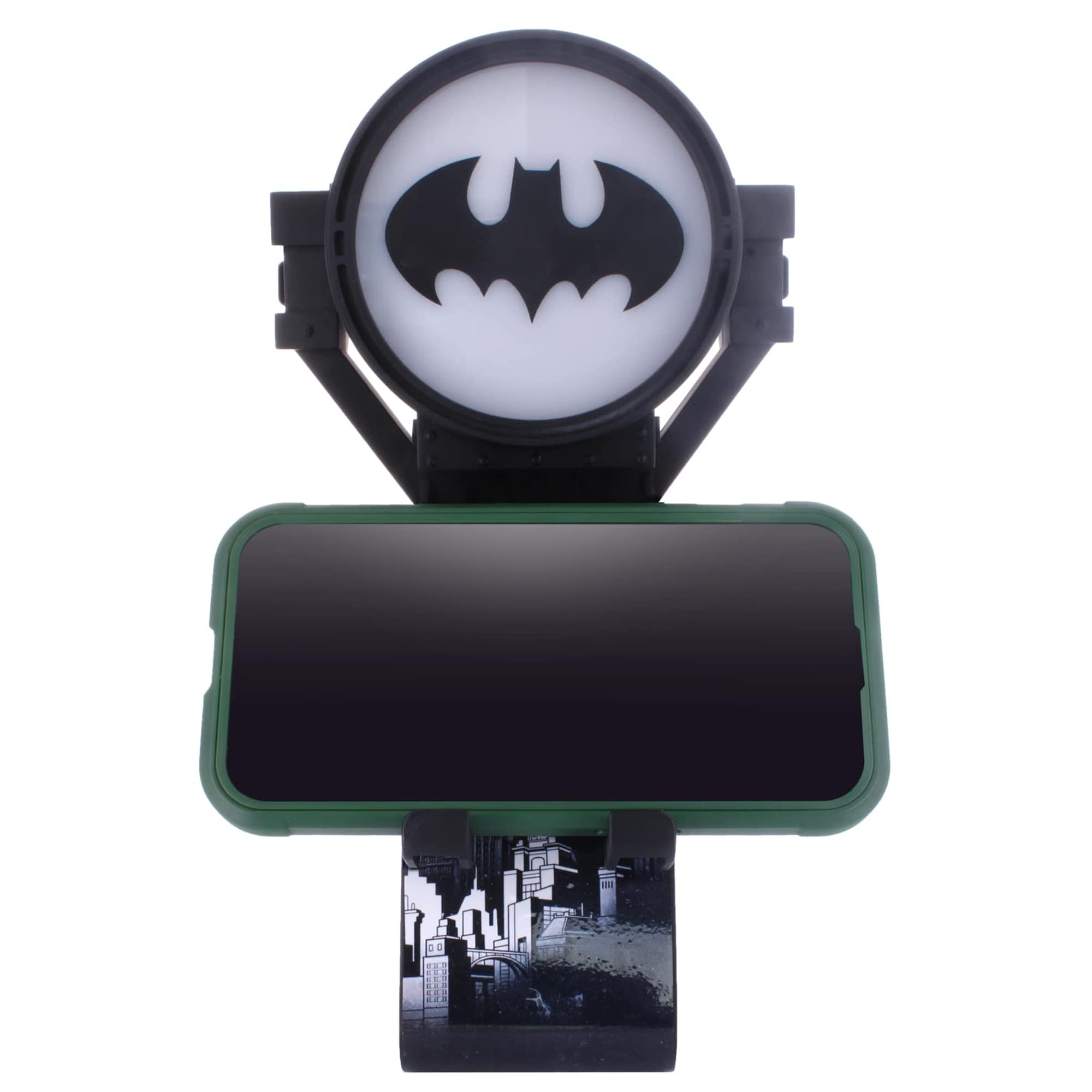 Exquisite Gaming LED Ikons: DC Comics Batman Bat Signal-Charging Phone & Controller Holder - Light Up Gaming Controller/ Mobile Phone/ Device Charging Holder, Includes 4'Charging Cable (CGIKDC400483)