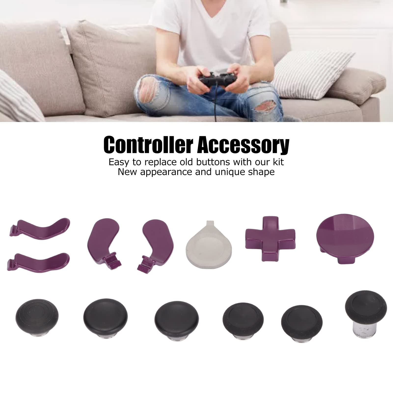 The Stainless Steel Controller Accessories, A Replacement Accessories Package with Texture Clamps and Adjustable Tools, for Xbox One Elite Series 2