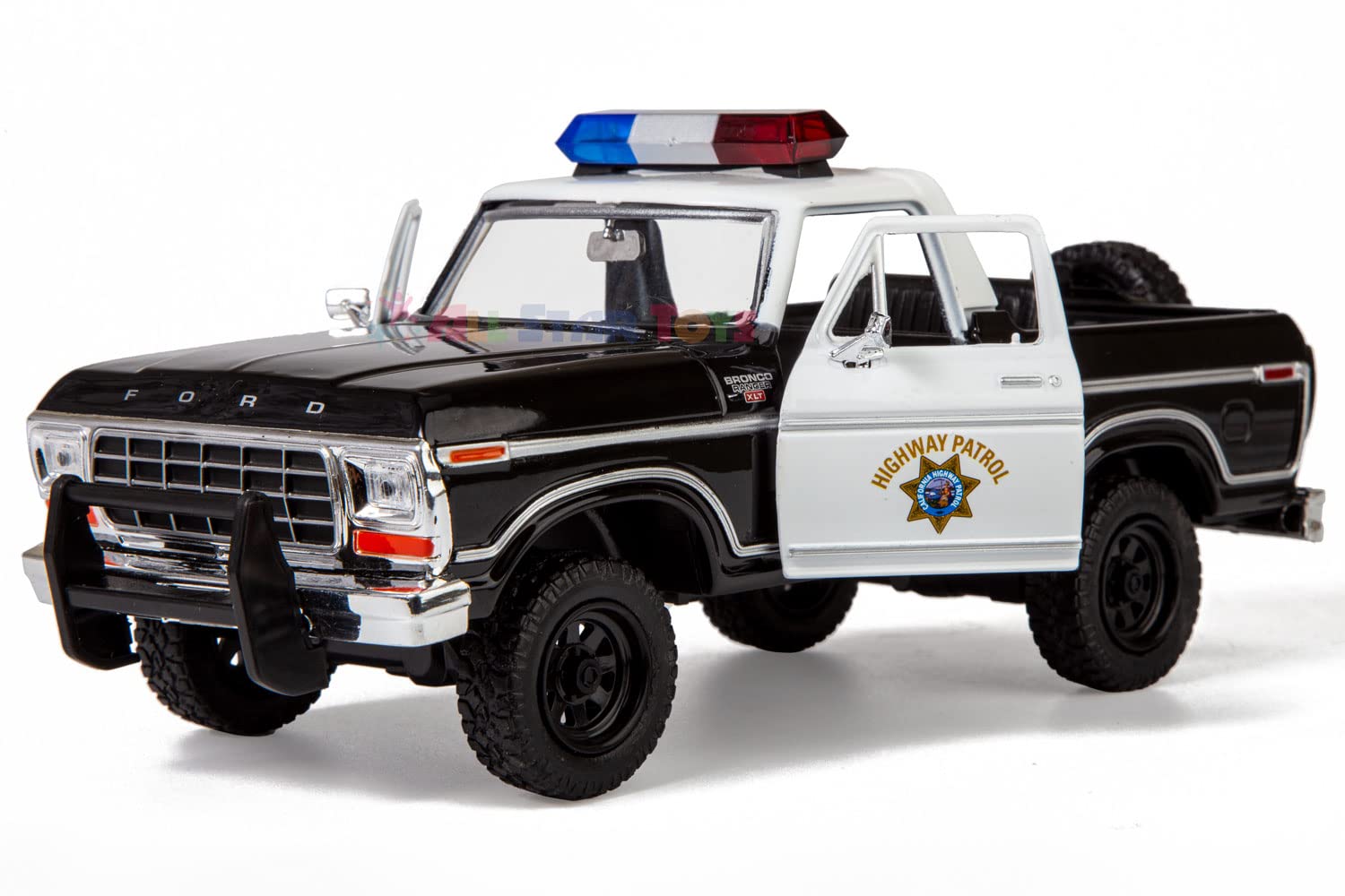 All Star Toys Exclusive 1978 Ford Bronco Ranger XLT California Highway Patrol CHP Police 1:24 Diecast Model Car Law Enforcement Motormax 76985 (Highway Patrol)