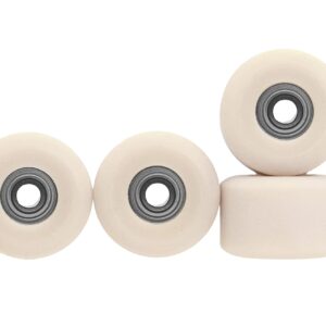 Teak Tuning Apex 61D Urethane Fingerboard Wheels - New Street Shape, 7.7mm Diameter - ABEC-9 Stealth Bearings - Made in The USA - Coyote Tan Colorway