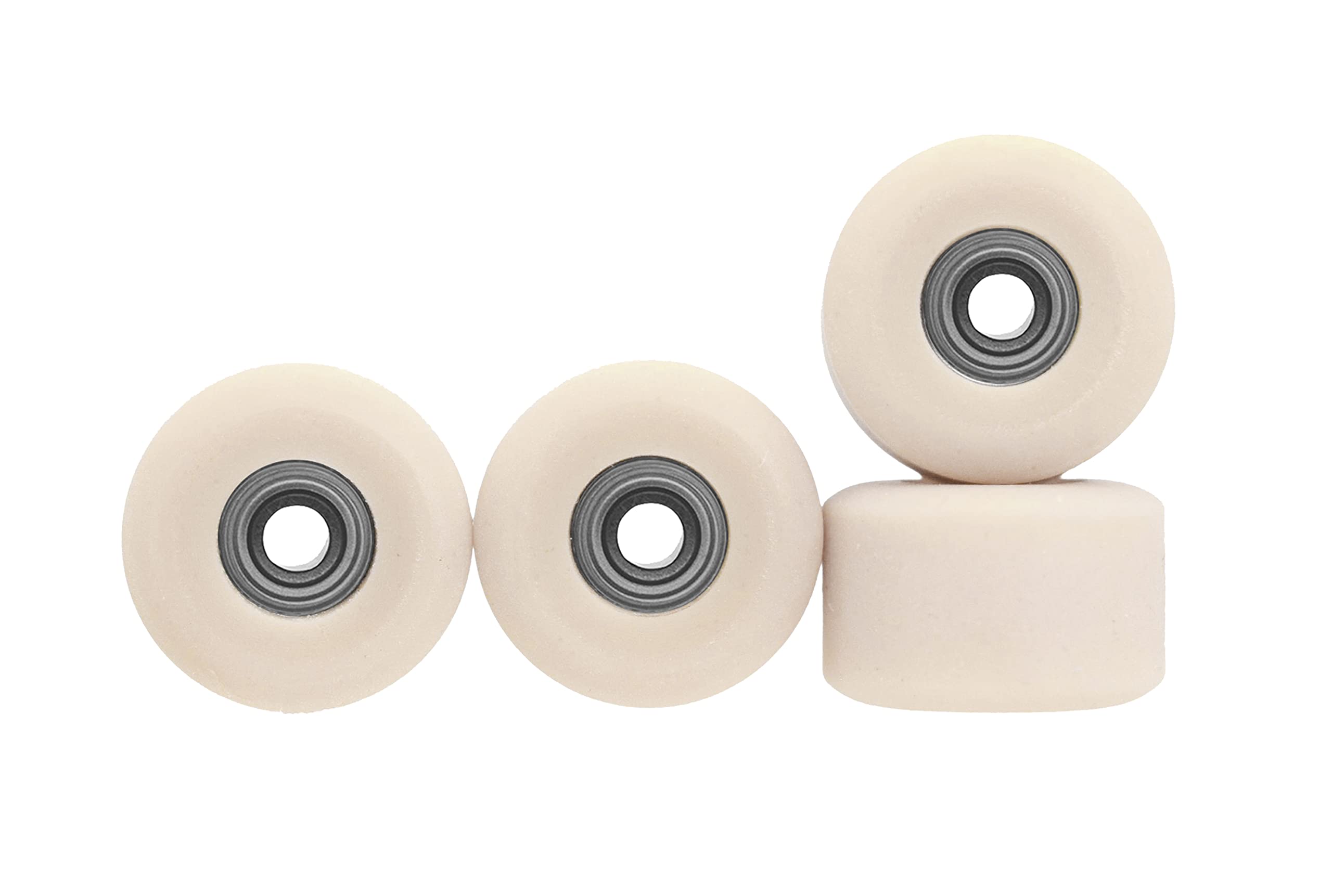 Teak Tuning Apex 61D Urethane Fingerboard Wheels - New Street Shape, 7.7mm Diameter - ABEC-9 Stealth Bearings - Made in The USA - Coyote Tan Colorway